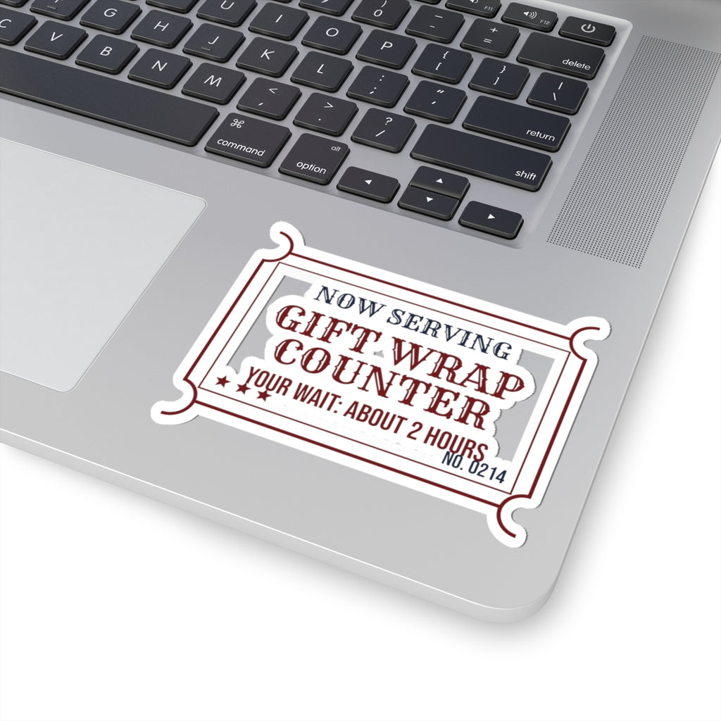 Funny Christmas Sticker Gift Wrap Counter Ticket For Holiday Shoppers