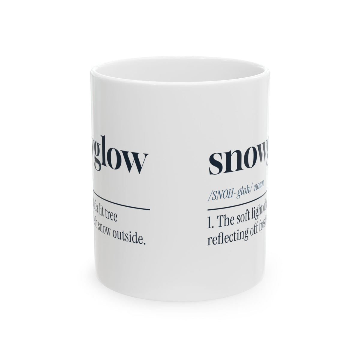 Christmas Coffee Mug Snowglow Dictionary Definition Cozy Winter