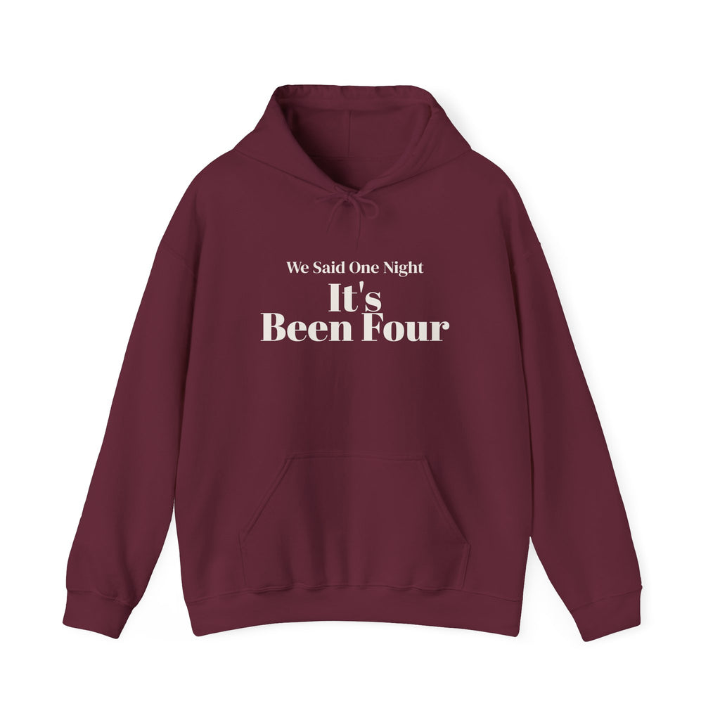 Funny Christmas In-Laws Hoodie We Said One Night It's Been Four