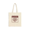Funny Christmas Shopping Tote Bag Do Not Open My Packages Warning