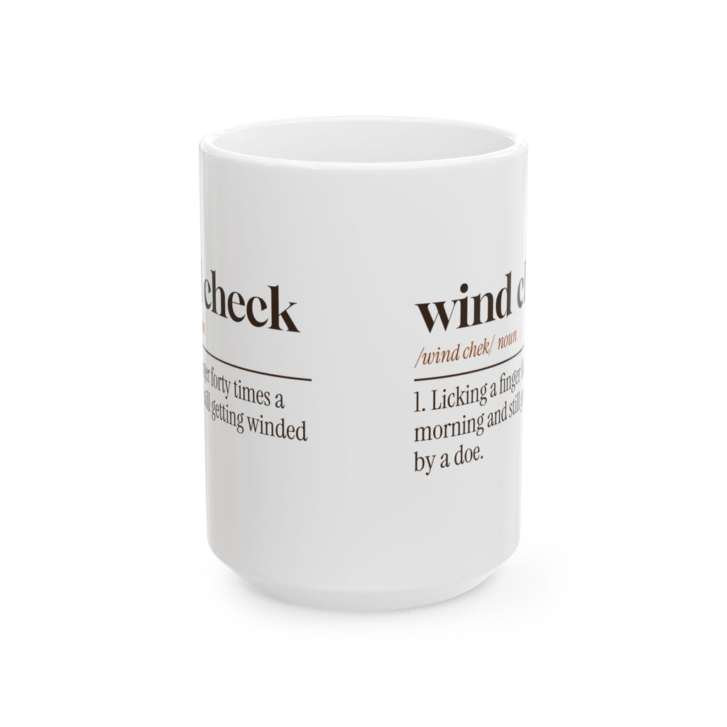 Funny Hunting Coffee Mug Wind Check Dictionary Definition For Hunters