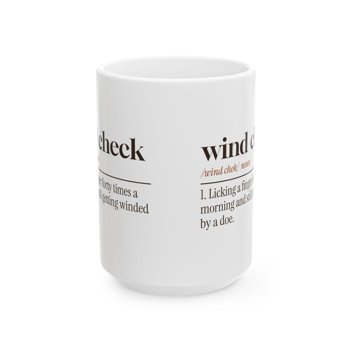 Funny Hunting Coffee Mug Wind Check Dictionary Definition For Hunters