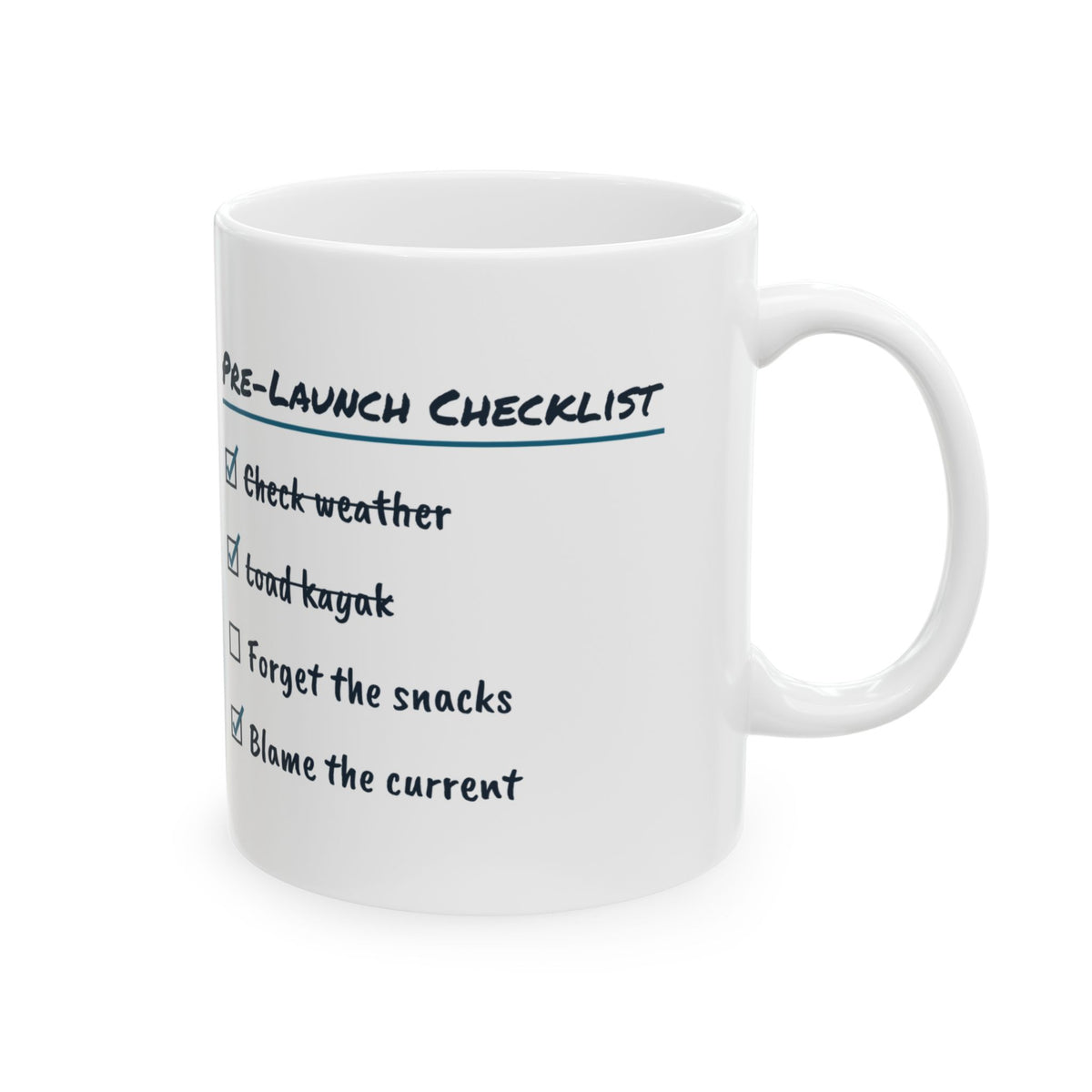Kayaking Coffee Mug Forget The Snacks Blame The Current
