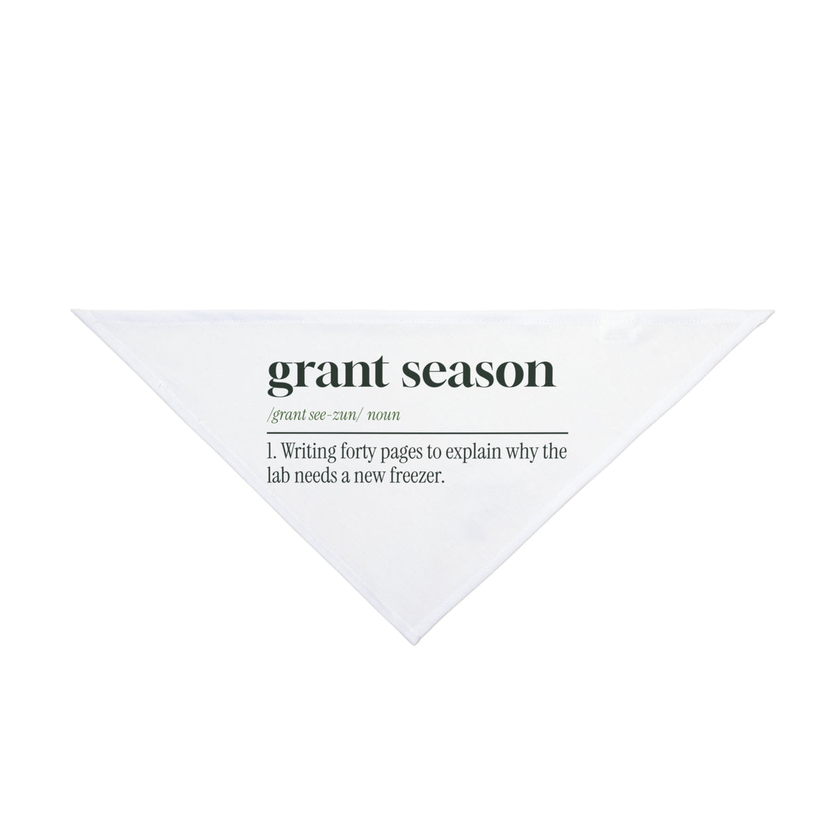 Funny Scientist Dog Bandana Grant Season Dictionary Definition
