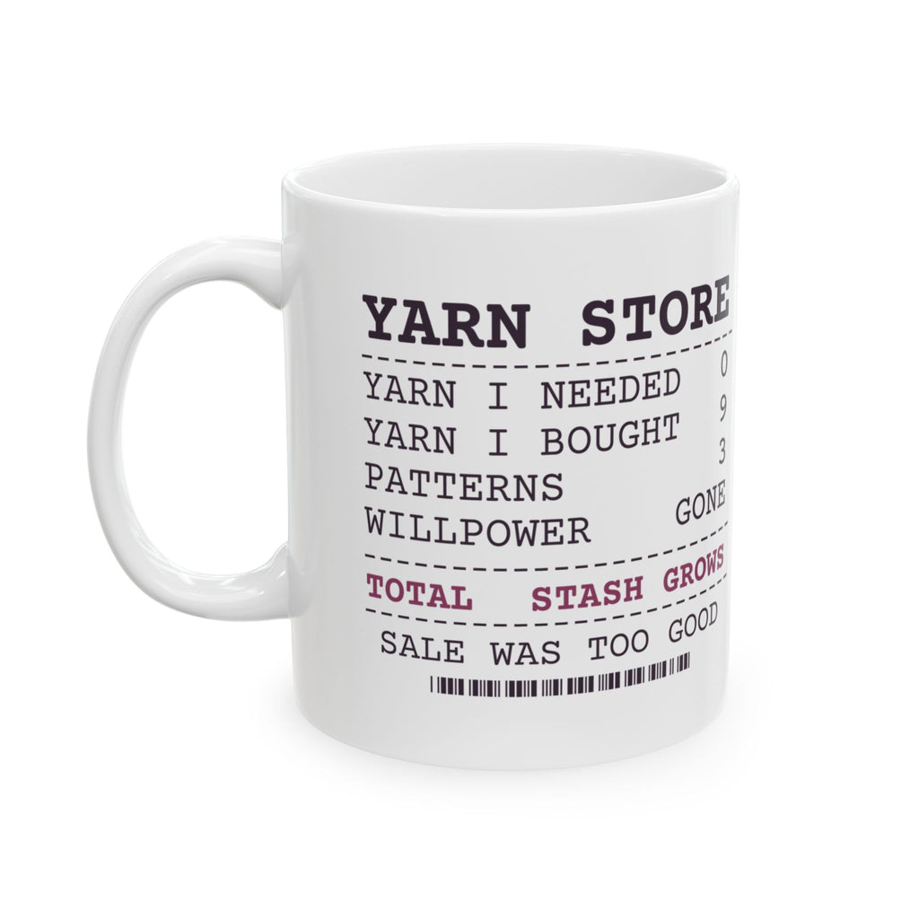 Funny Knitting Coffee Mug Yarn Needed 0 Yarn Bought 9 Receipt