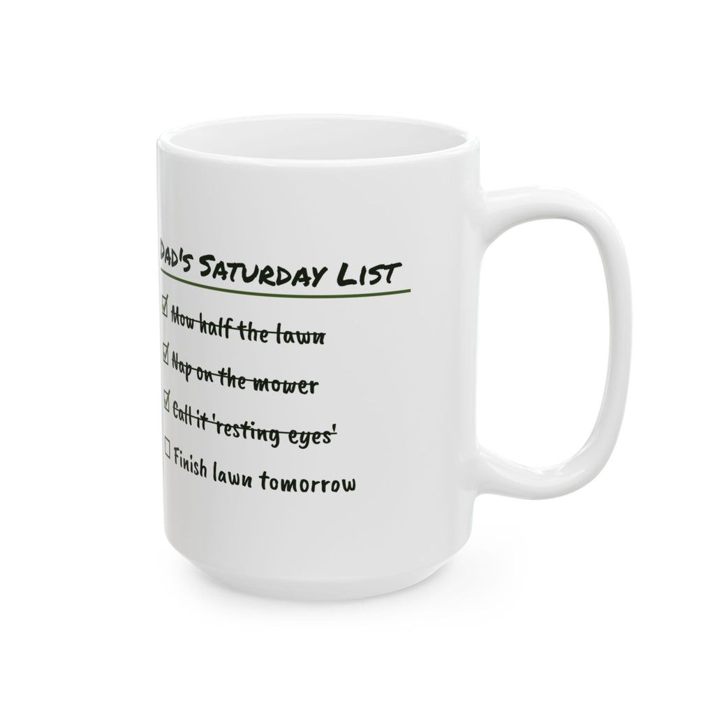 Funny Dad Saturday Checklist Coffee Mug For Dad
