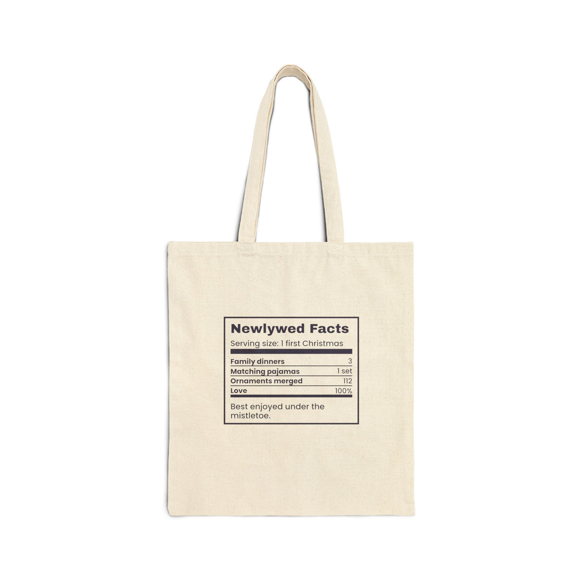 Funny Newlywed Christmas Tote Bag Newlywed Christmas Love 100%