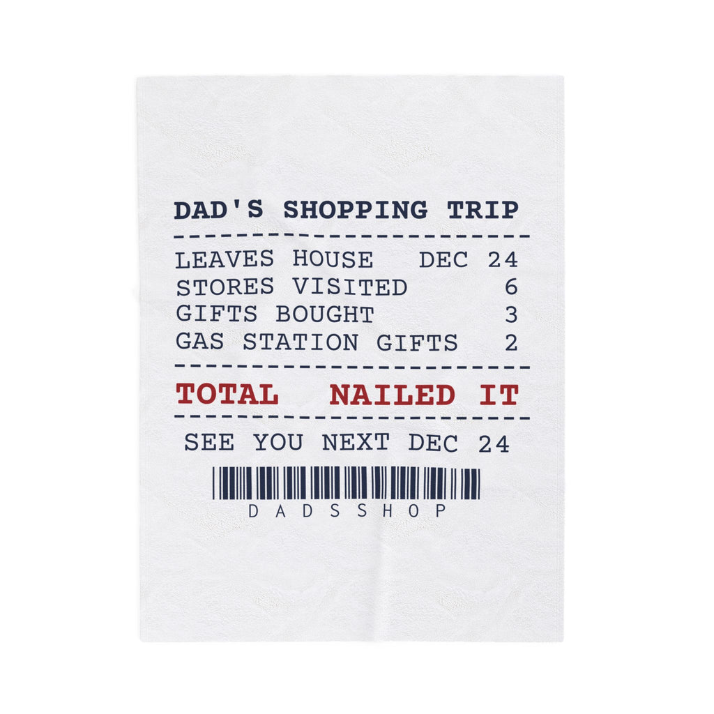 Funny Christmas Dad Throw Blanket Shops On Dec 24 Receipt For Dad
