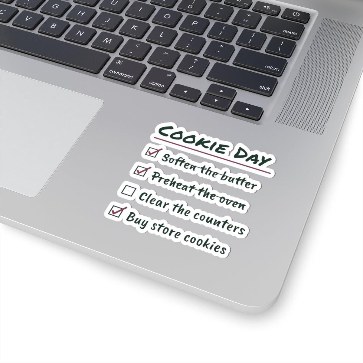 Funny Christmas Sticker Cookie Day Checklist For Bakers