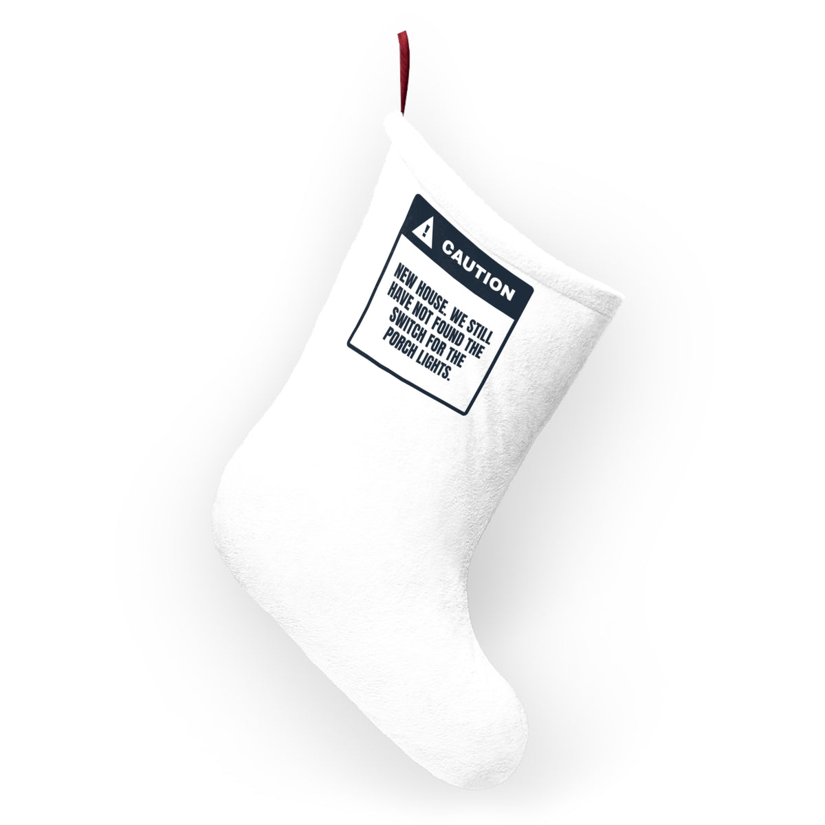 Funny Christmas Stocking Porch Light Switch Location Unknown New