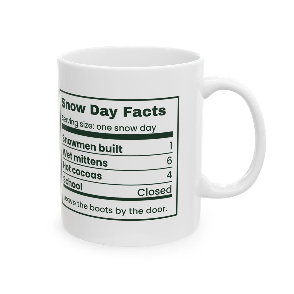 Hot Cocoa Coffee Mug Snow Day Nutrition Facts For Winter Lovers