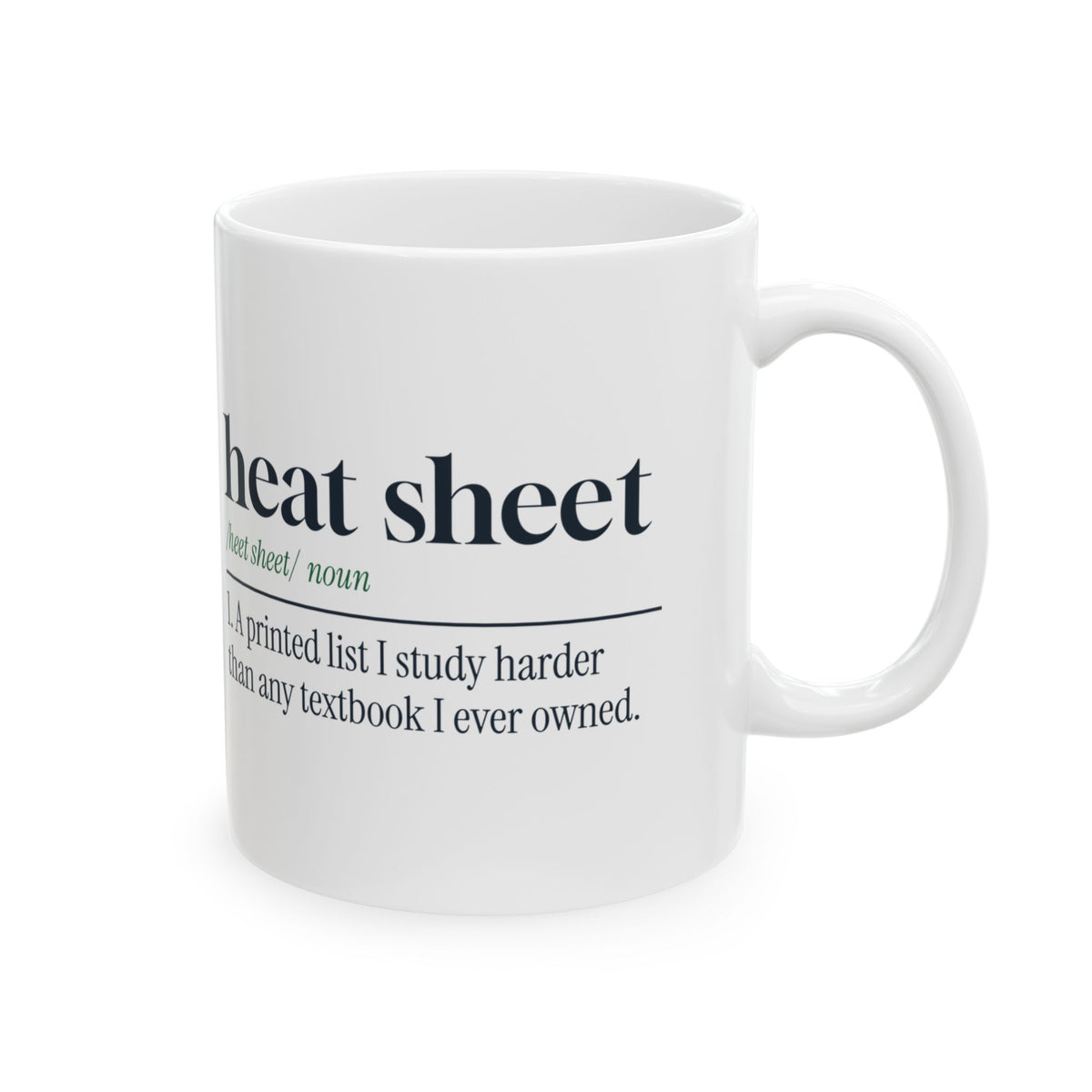 Funny Track And Field Coffee Mug Heat Sheet Dictionary Definition