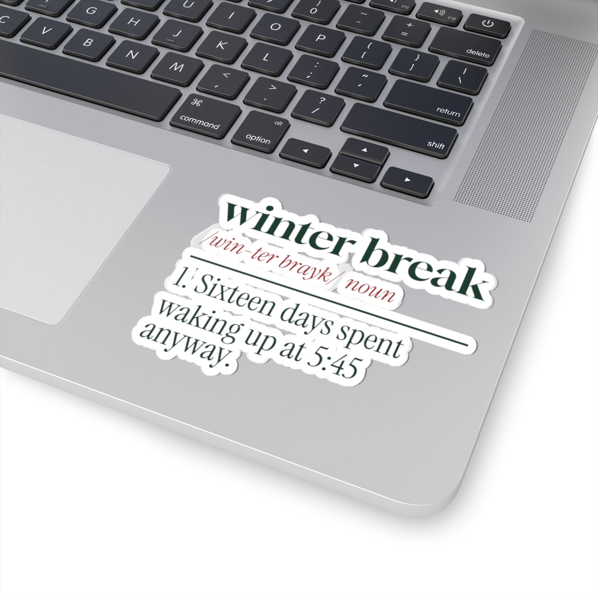 Funny Christmas Teacher Sticker Winter Break Dictionary Definition
