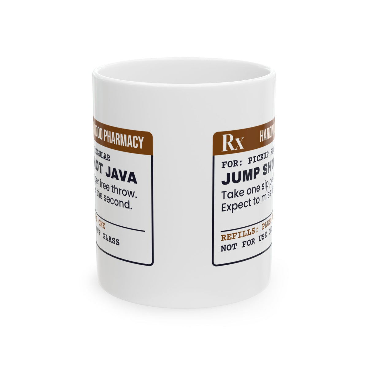 Funny Basketball Coffee Mug Jump Shot Java Prescription For Hoopers