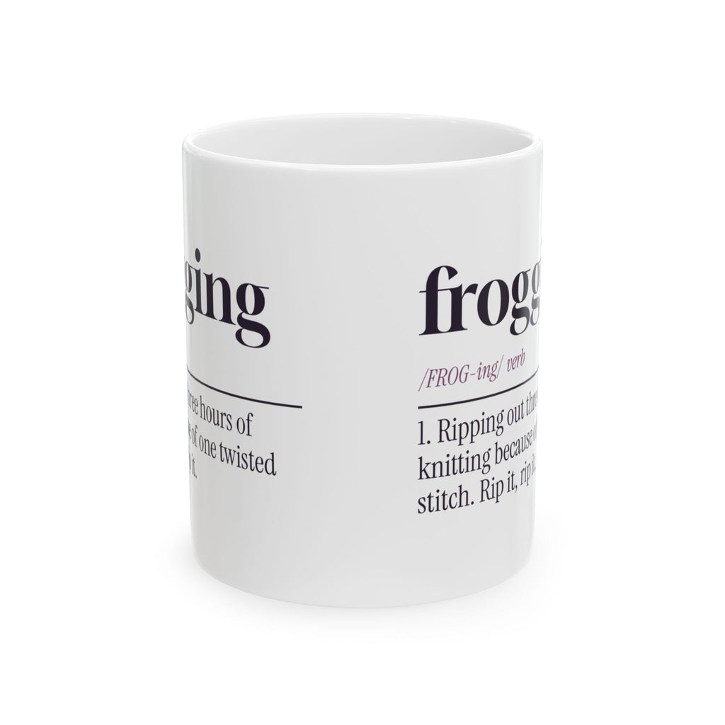 Knitting Coffee Mug Frogging Definition Rip It Rip It Knitter Cup
