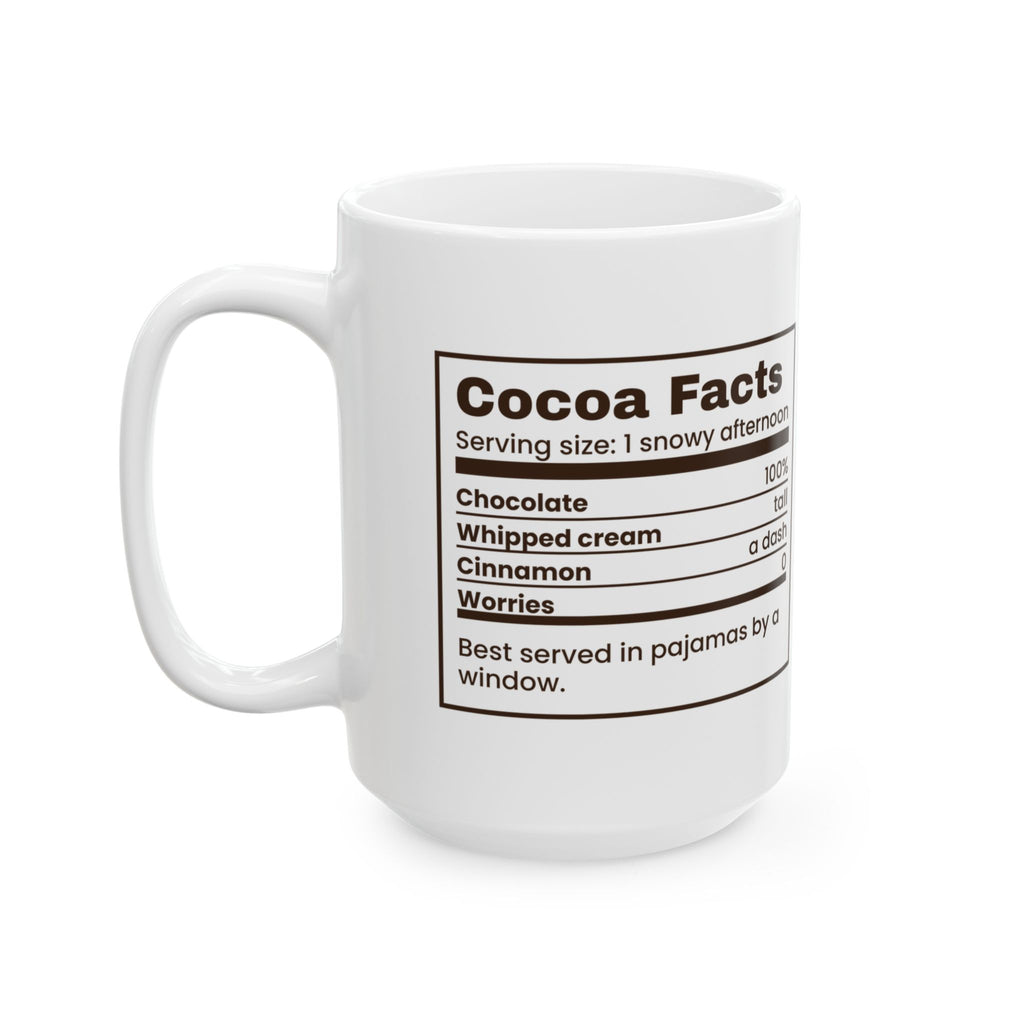 Hot Cocoa Coffee Mug Cocoa Facts Nutrition Label Worries Zero