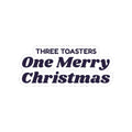Funny Newlywed Christmas Sticker Three Toasters One Merry Christmas
