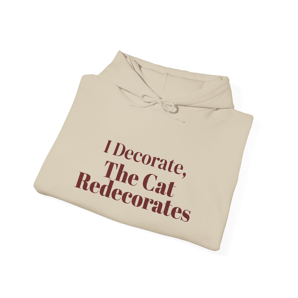 Funny Christmas Cat Hoodie I Decorate The Cat Redecorates
