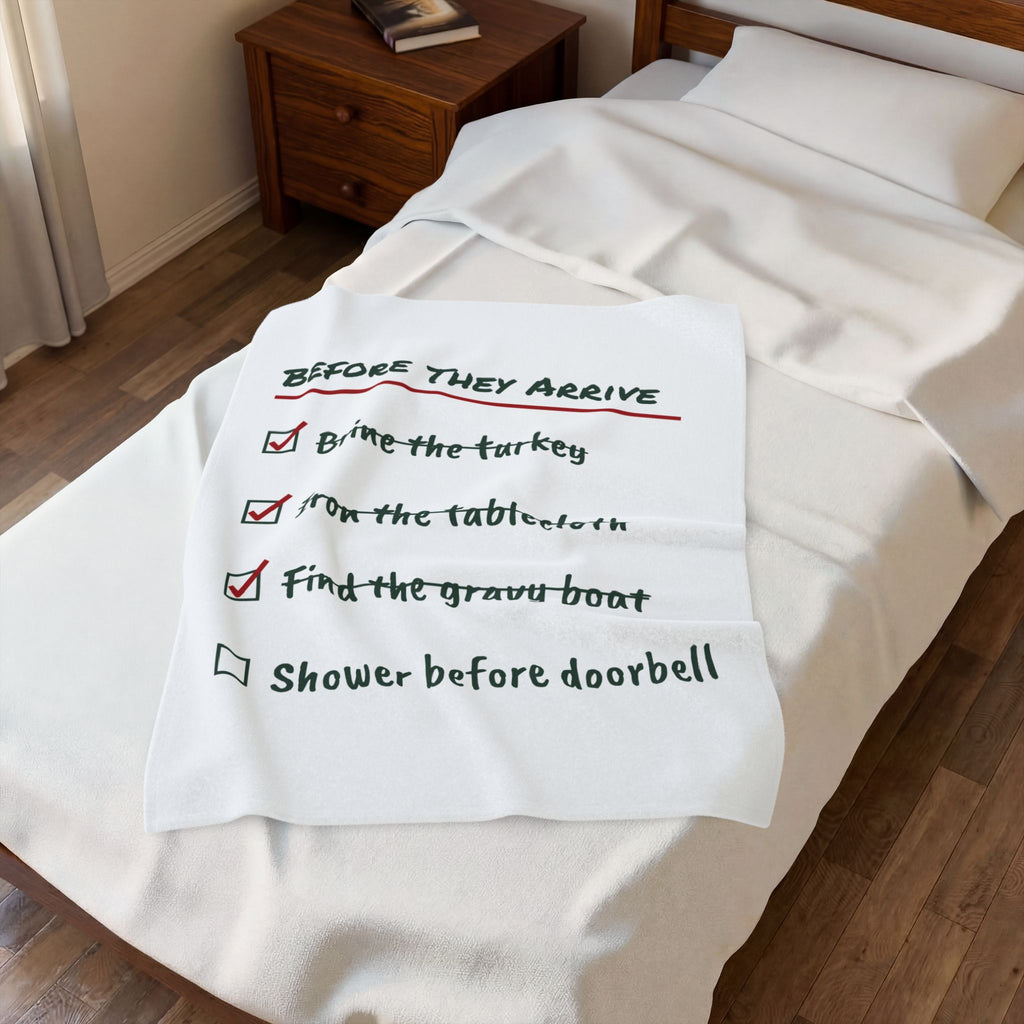 Funny Christmas Throw Blanket Before They Arrive Checklist For Hosts