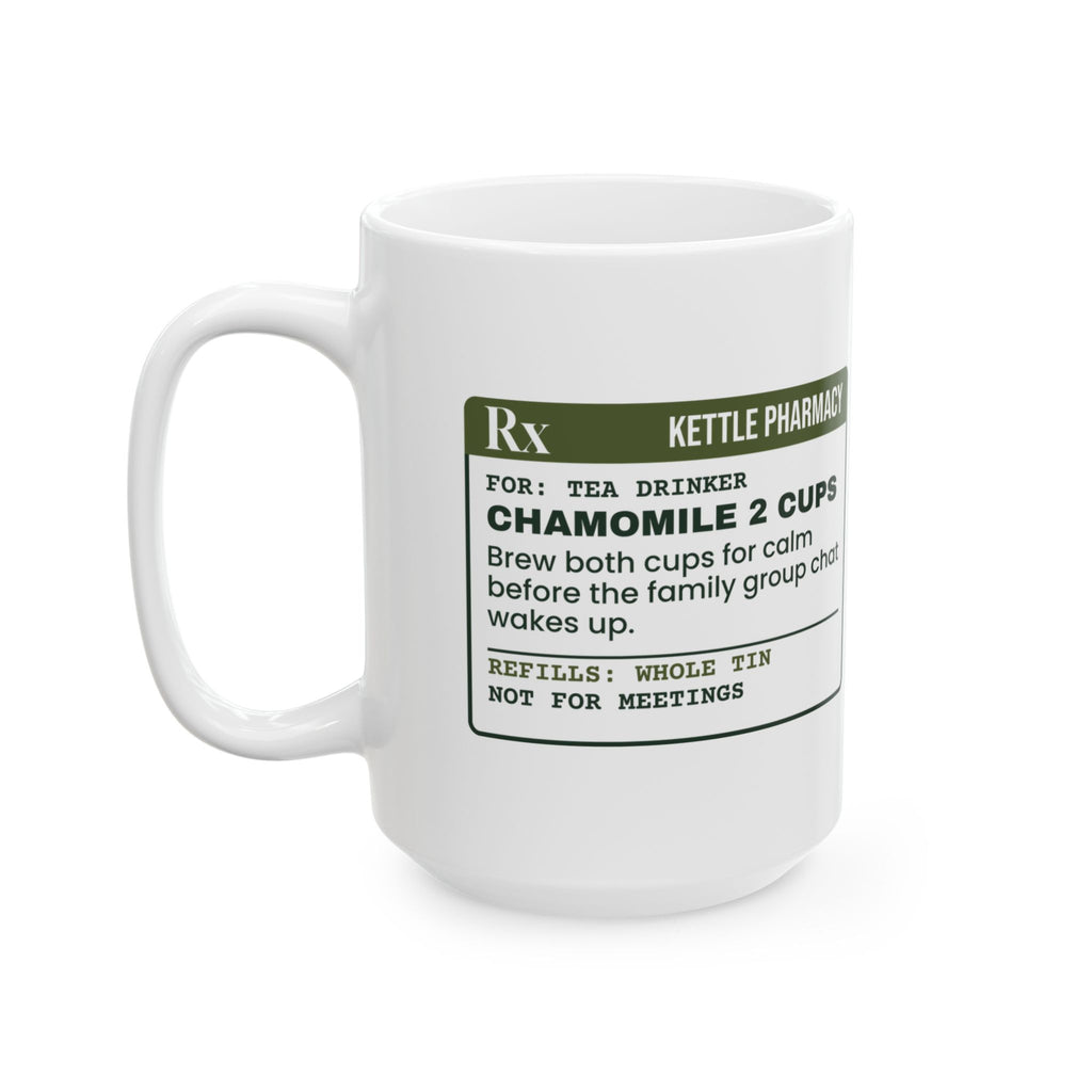 Funny Tea Lover Coffee Mug Chamomile 2 Cups Prescription For Tea Drinkers