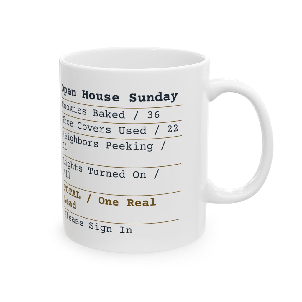 Funny Realtor Coffee Mug Open House Sunday Receipt For Agents