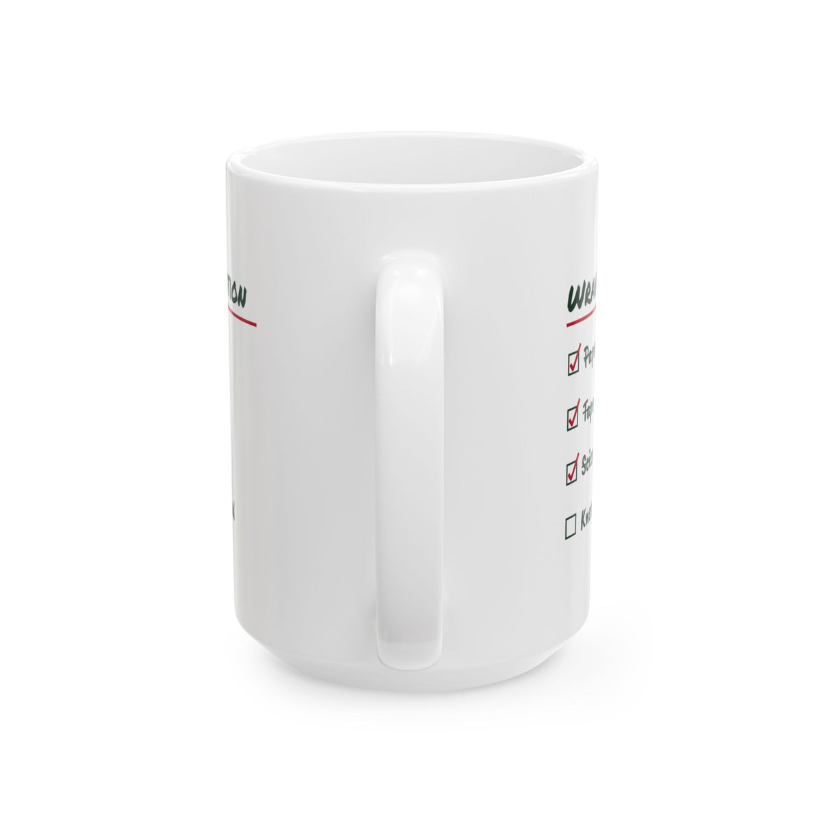 Funny Gift Wrapping Christmas Coffee Mug Wrapping Station Checklist