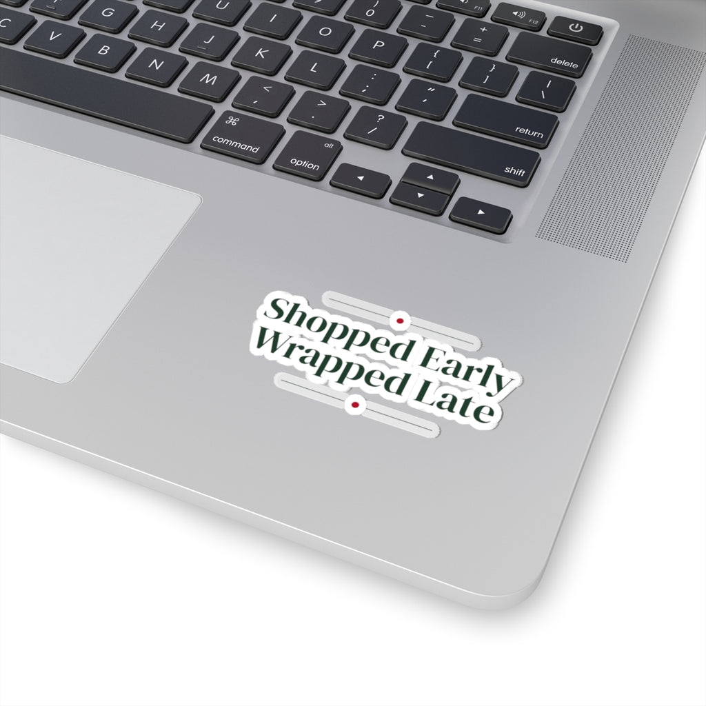 Funny Christmas Shopping Sticker Shopped Early Wrapped Late