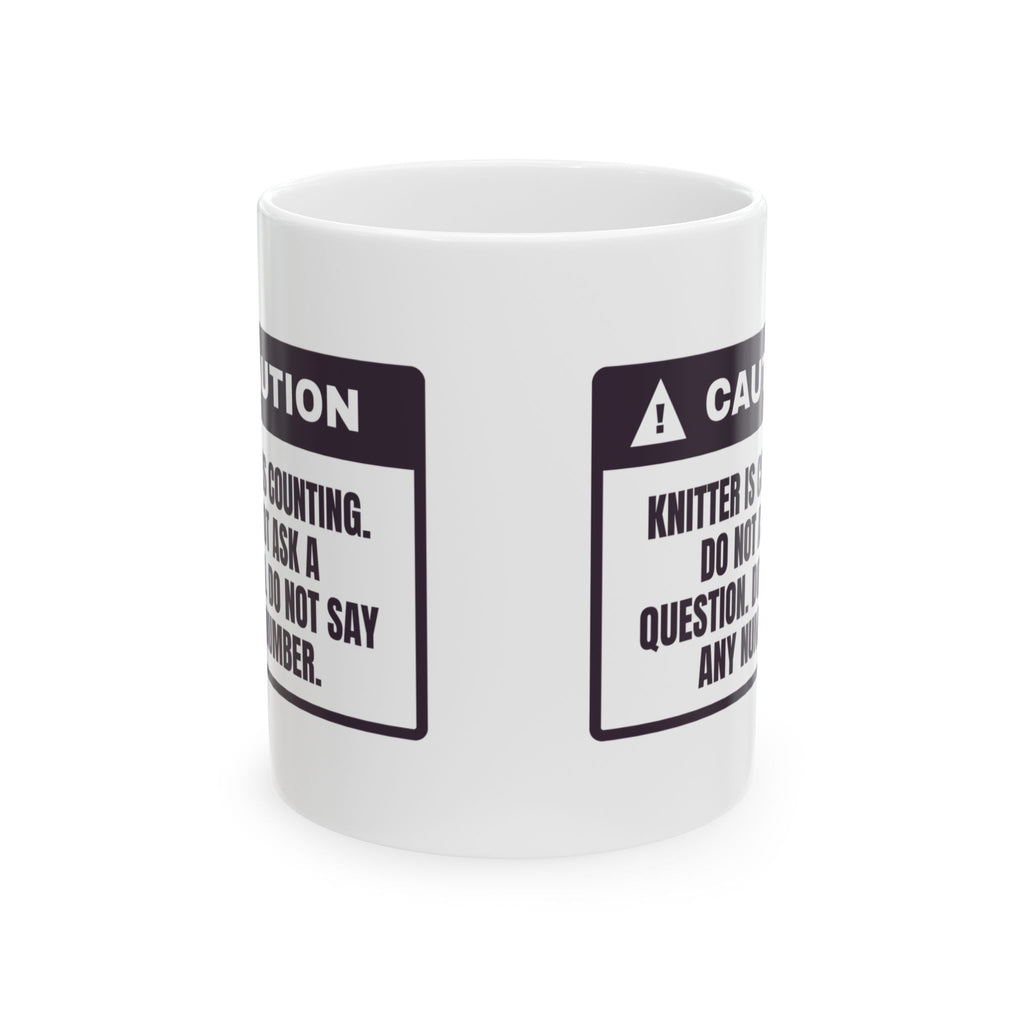 Funny Knitting Coffee Mug Do Not Say A Number Out Loud