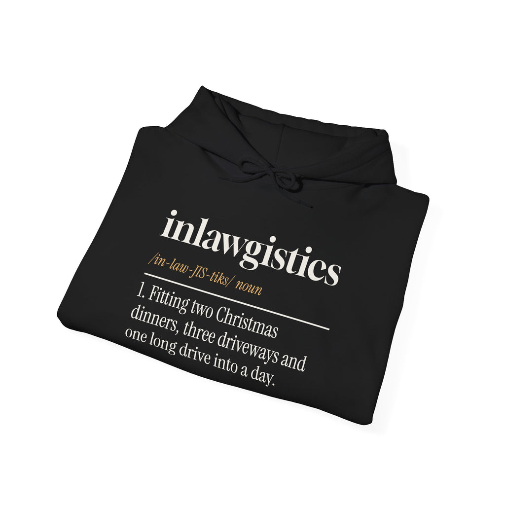 Funny Christmas In-Laws Hoodie Inlawgistics Dictionary Definition