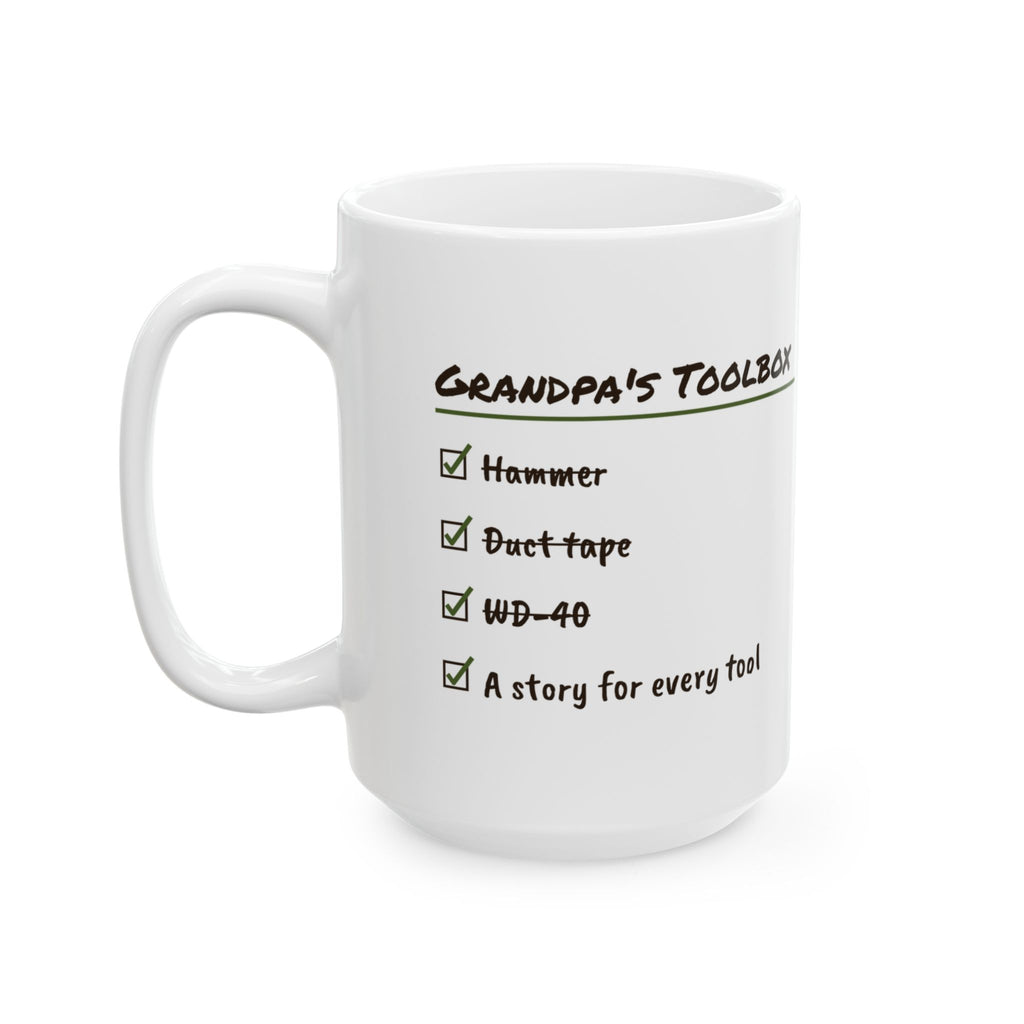 Funny Grandpa Toolbox Checklist Coffee Mug For Grandpa