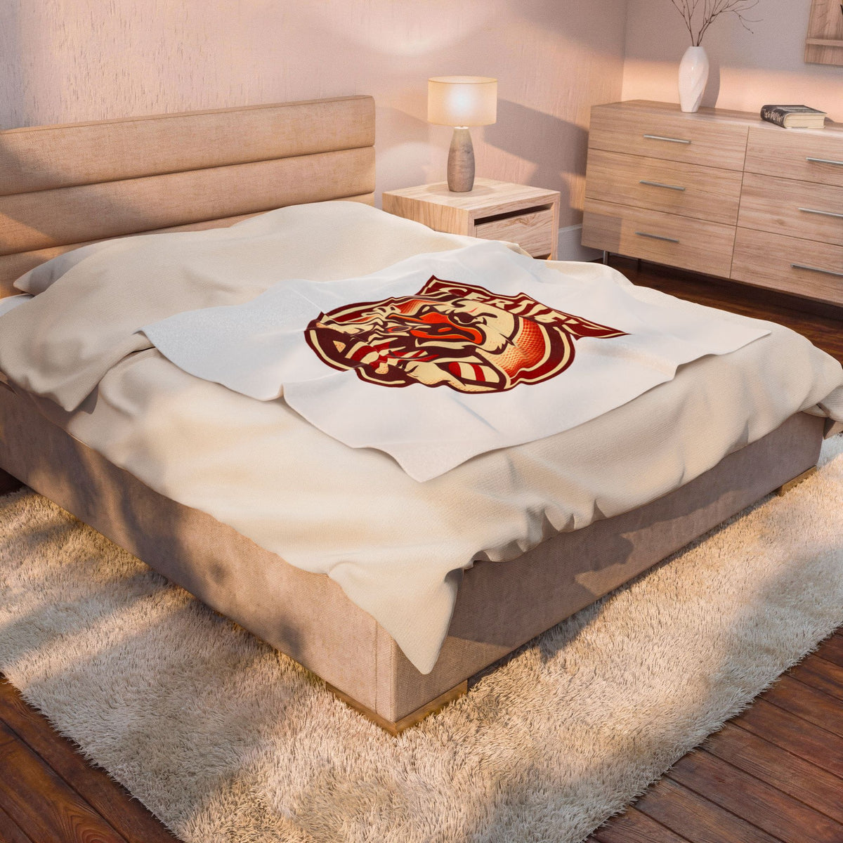 Certified Chaos Funny Retro Goose Referee Throw Blanket