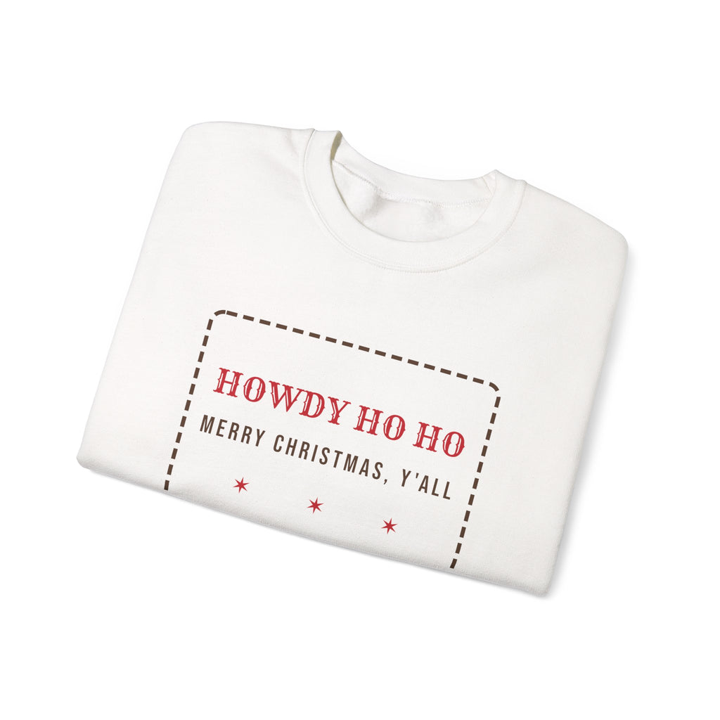 Funny Western Christmas Sweatshirt Howdy Ho Ho
