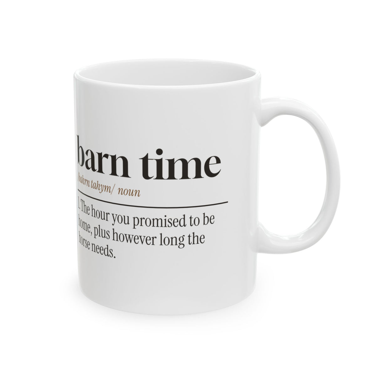 Barn Time Coffee Mug For Horse Girls