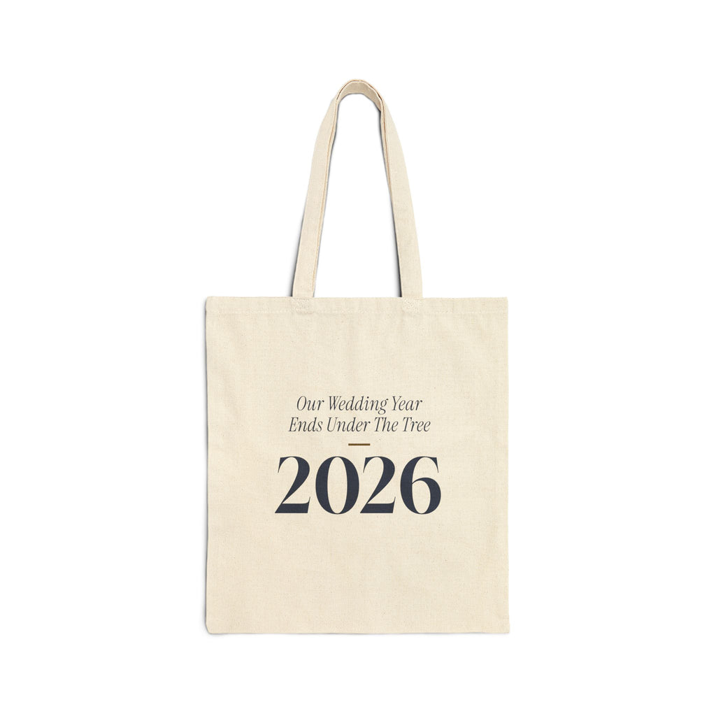 Christmas Tote Bag Our Wedding Year Ends Under The Tree 2026