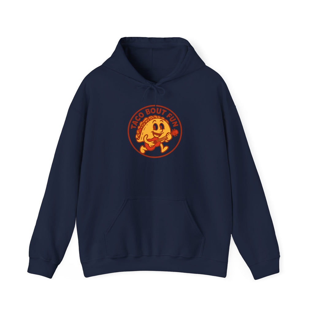Taco Bout Fun Funny Retro Taco Pun Hoodie