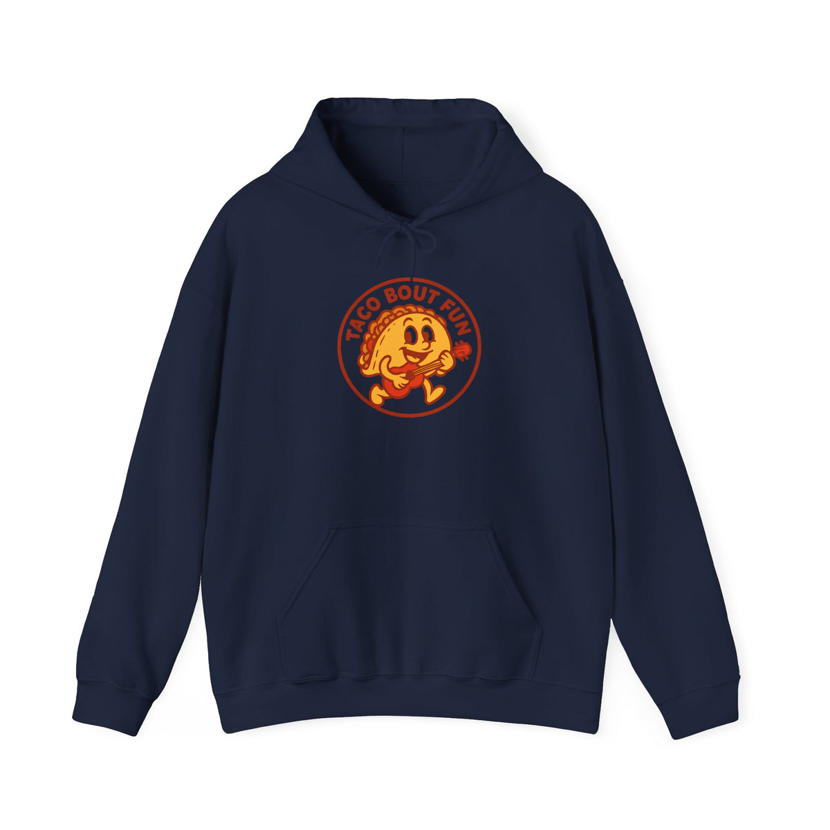 Taco Bout Fun Funny Retro Taco Pun Hoodie