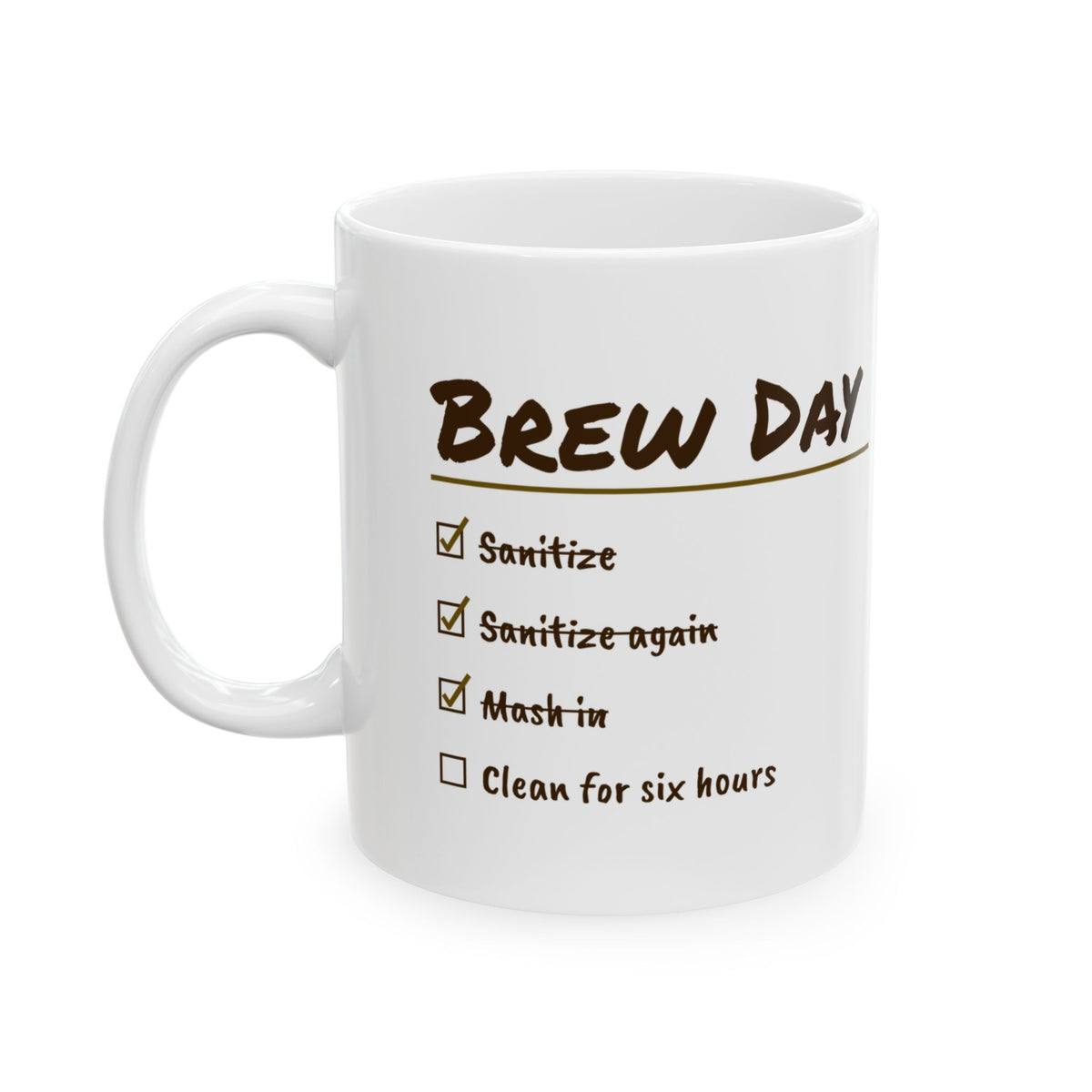 Funny Homebrew Coffee Mug Brew Day Checklist For Homebrewers