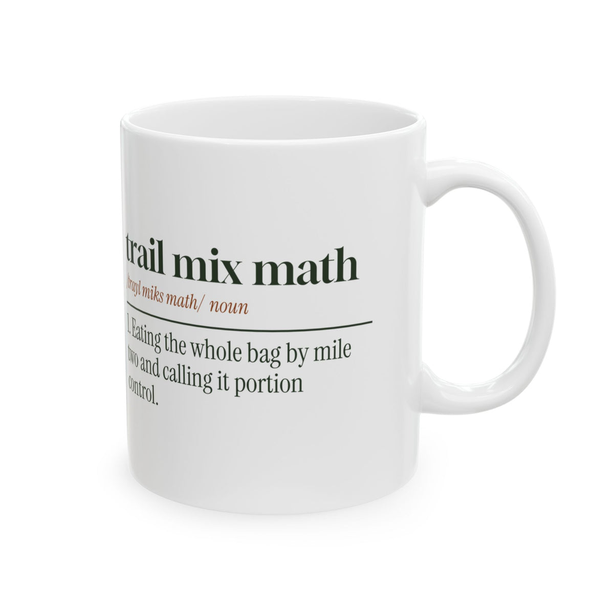 Trail Mix Math Coffee Mug For Hikers