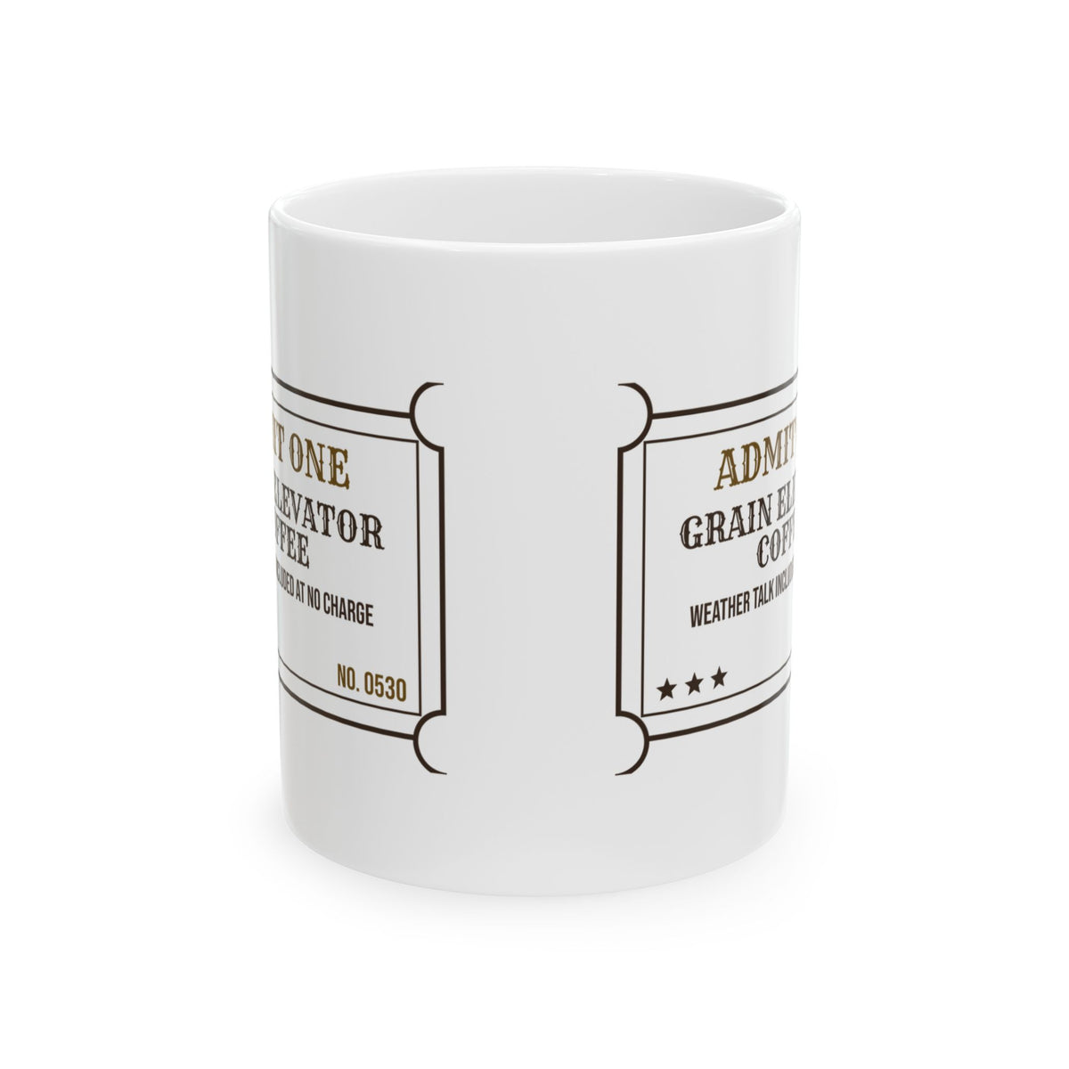 Funny Farmer Coffee Mug Grain Elevator Coffee Weather Talk Included