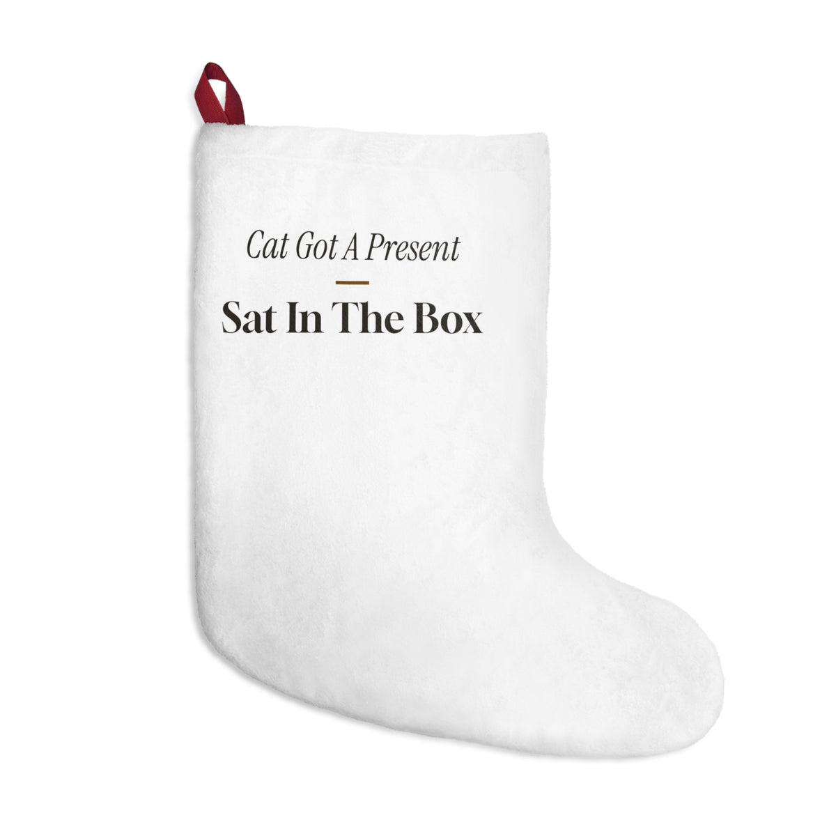 Funny Christmas Cat Christmas Stocking The Cat Sat In The Box Instead