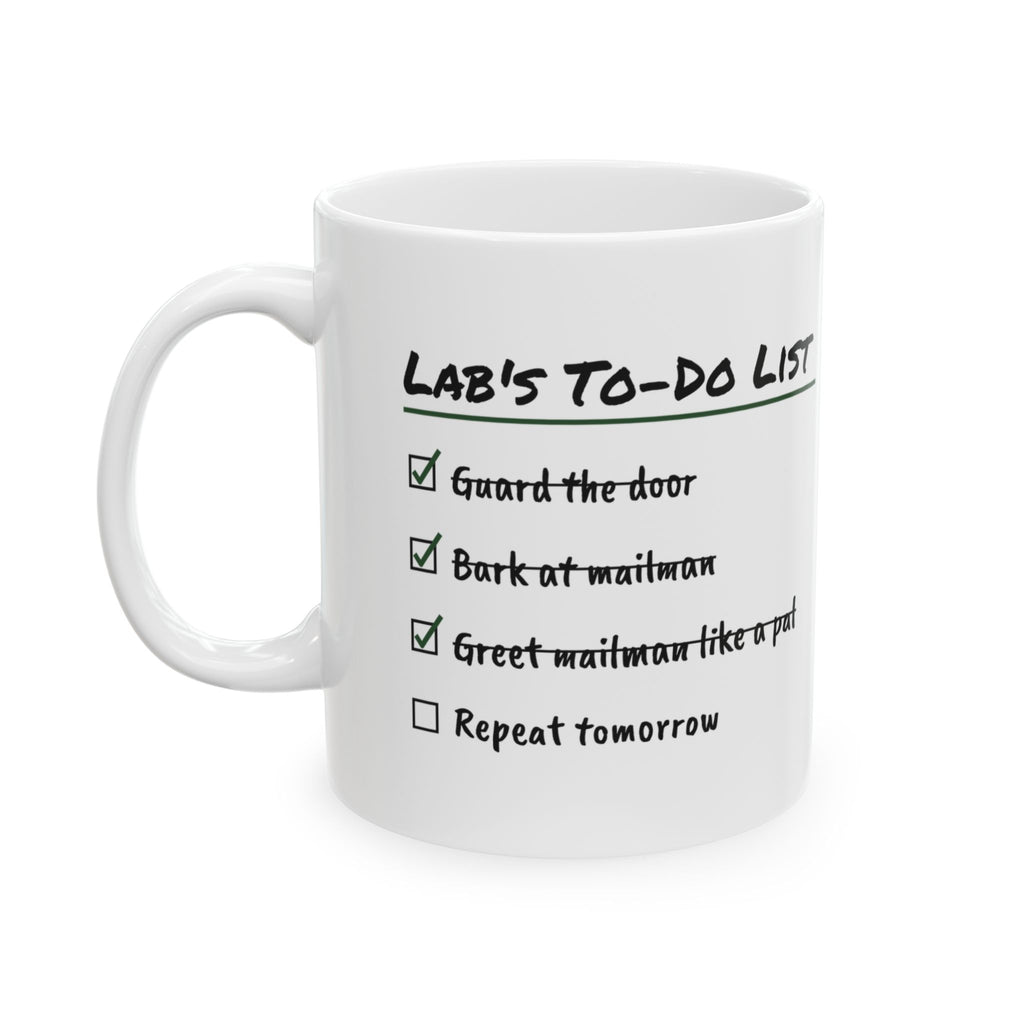 Lab's To-Do List Coffee Mug For Dog Lovers