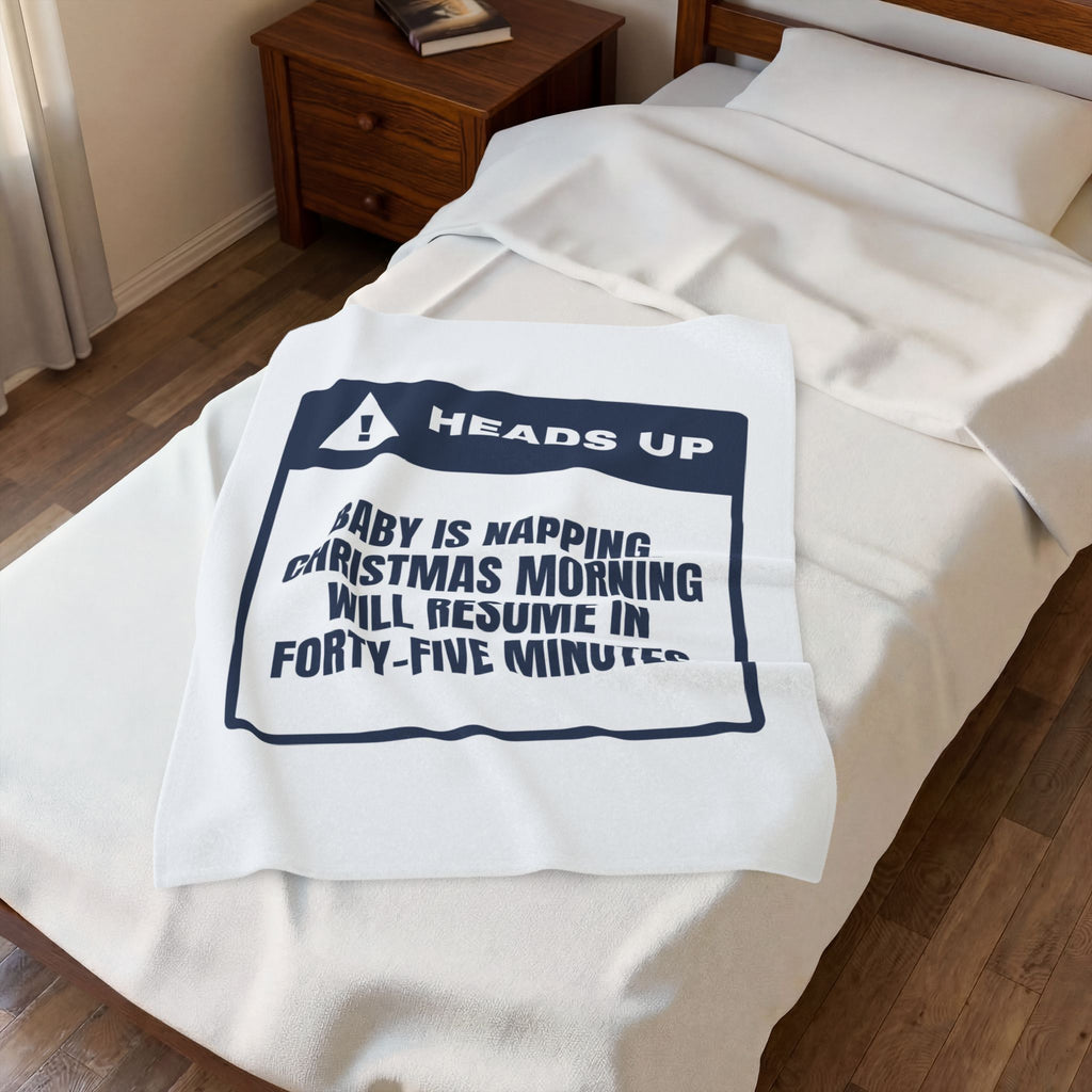 Funny Baby's First Christmas Throw Blanket Baby Is Napping Christmas