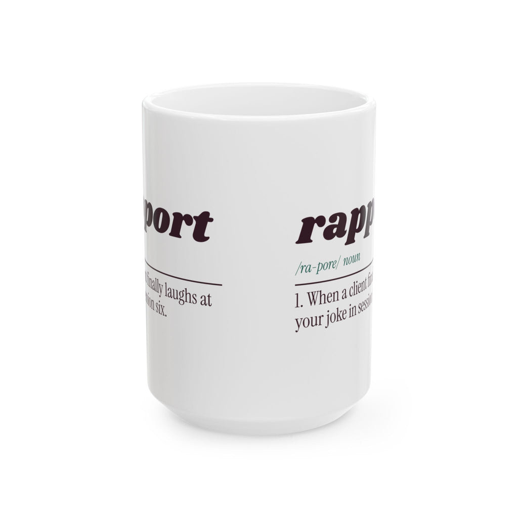 Funny Therapist Coffee Mug Rapport Dictionary Definition