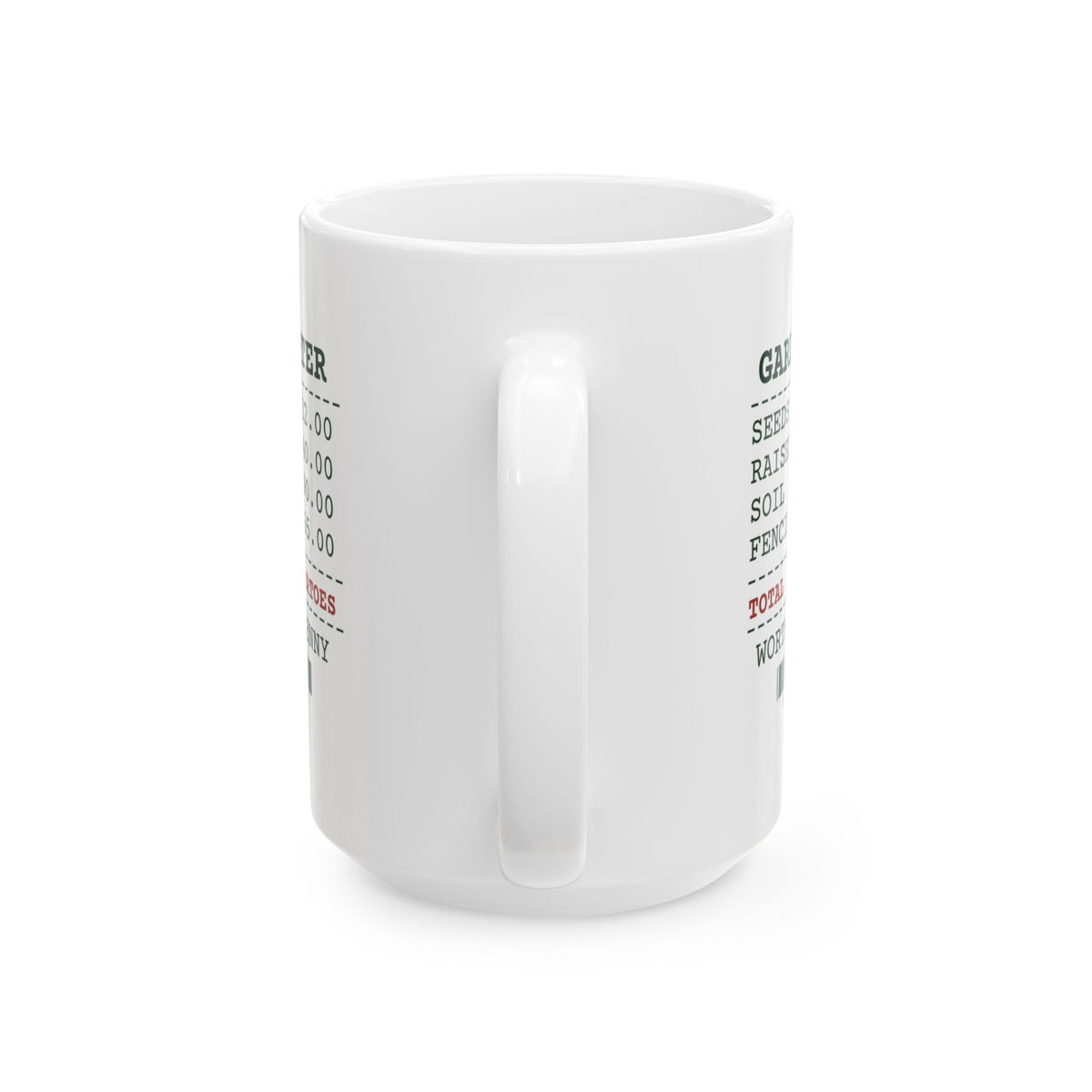 Funny Vegetable Garden Coffee Mug Garden Receipt Total Three Tomatoes