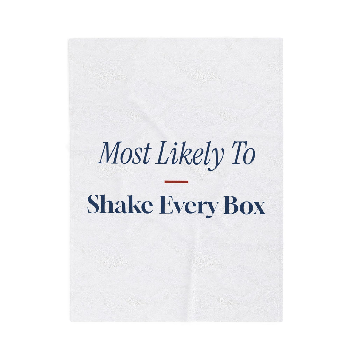 Funny Christmas Family Throw Blanket Most Likely To Shake Every Box