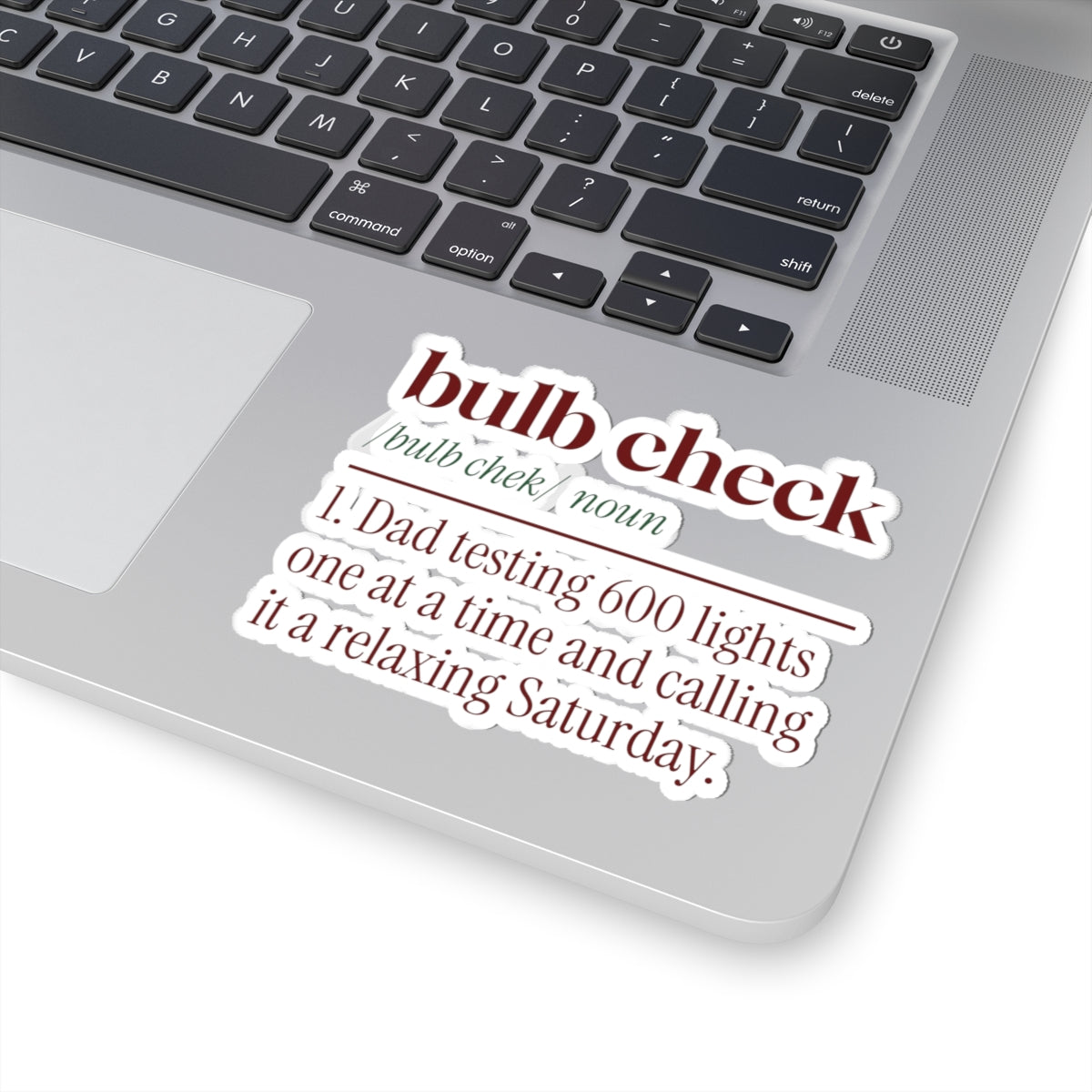 Funny Christmas Lights Dad Sticker Bulb Check Definition