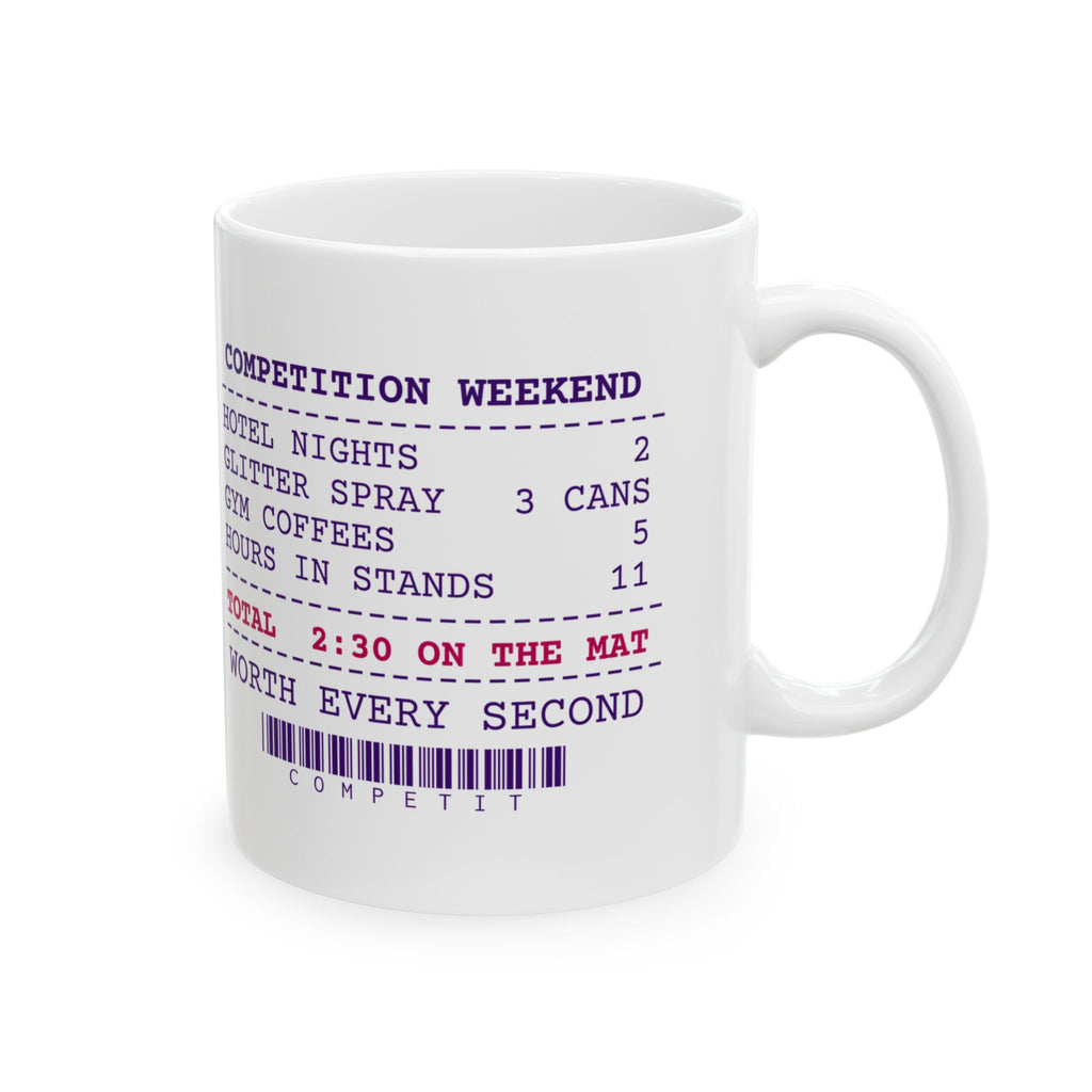Funny Cheer Mom Coffee Mug Competition Weekend Receipt For Cheer Moms
