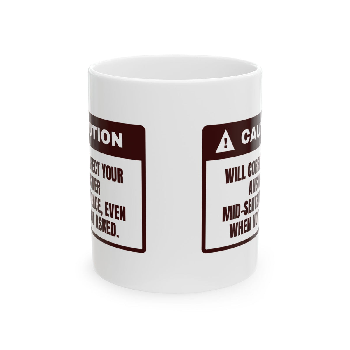 Trivia Correction Warning Coffee Mug For Dad