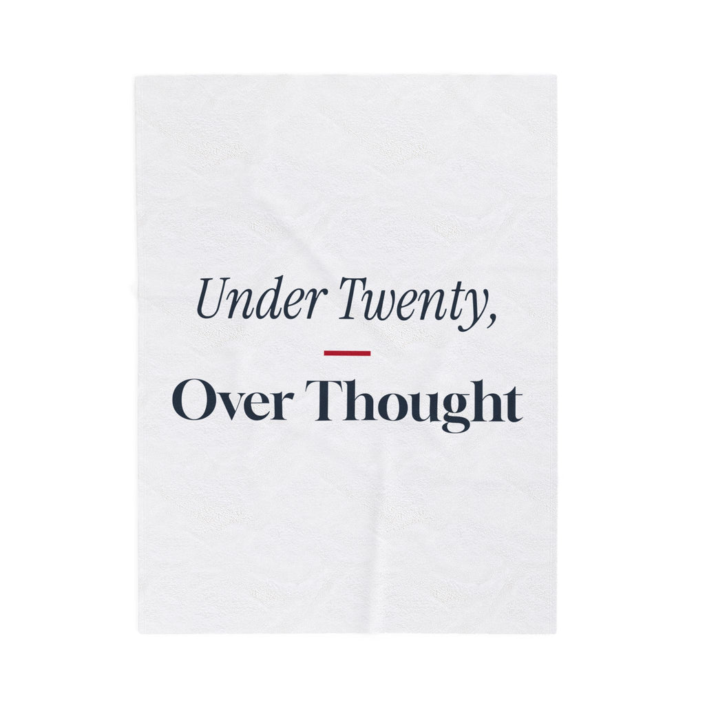 Funny White Elephant Throw Blanket Under Twenty Over Thought
