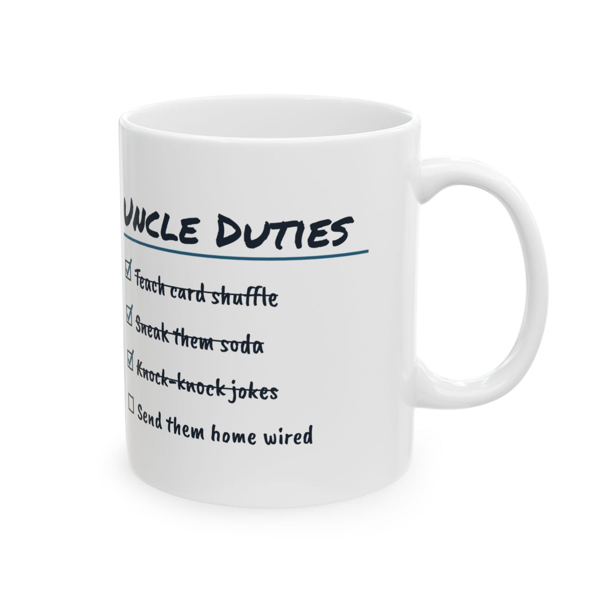 Funny Uncle Coffee Mug Uncle Duties Checklist Sneak Them Soda For Uncles